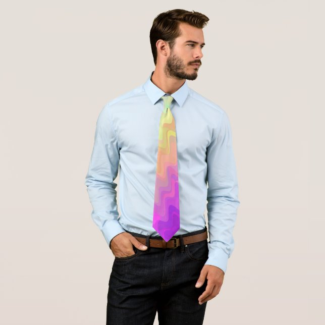 Squiggly Gradient Neck Tie (In Situ)