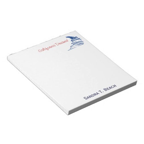Squiggly Lines_California Dreamin personalized Notepad