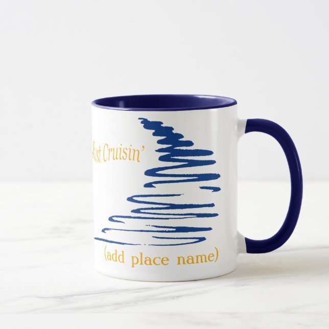 Squiggly Lines_Just Cruisin' namedrop template Mug (Right)