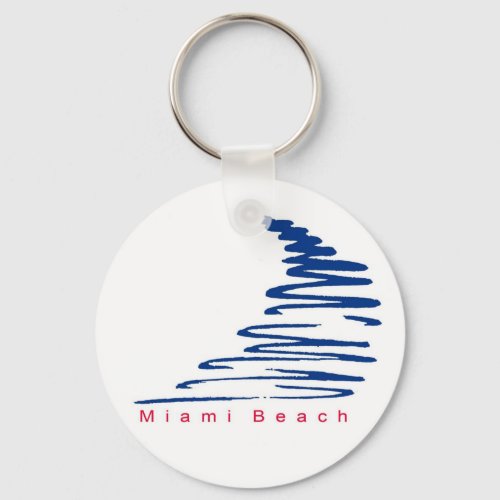 Squiggly Lines_Miami Beach keychain
