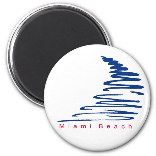 Squiggly Lines_Miami Beach magnet