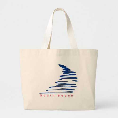 Squiggly Lines_South Beach Large Tote Bag