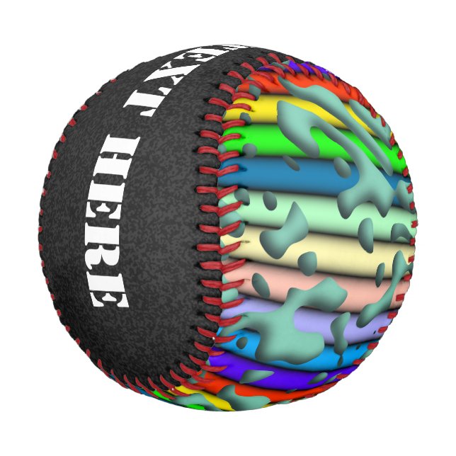 Squiggly Loops seamless pattern 07 + your backgr. Baseball (Angled)
