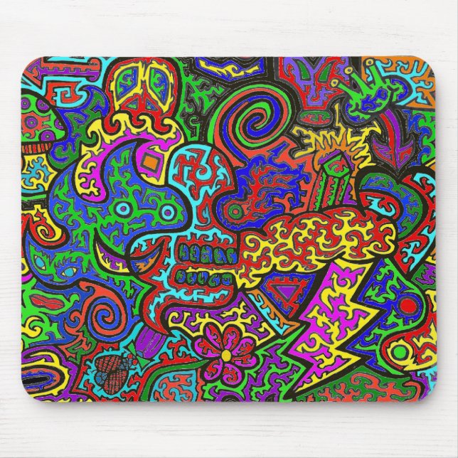 Squiggly Madness Mouse Pad (Front)