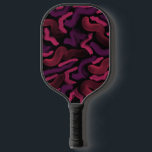 Squiggly Pinkies Abstract Design Pickleball Paddle<br><div class="desc">Pickleball Paddle with Squiggly Pinkies Abstract Design artwork design illustration by TheFabricSeal at Zazzle #ZazzleMade https://www.zazzle.com/store/thefabricseal This unusual squiggly pinks on black art piece is an abstract digital graphic art design featuring a minimalist simplicity of five colors pink, magenta, purple, violet and black. Pickleball paddles, Cool pickleball paddles, Fun pickleball...</div>