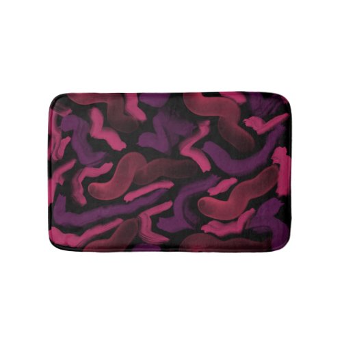 Squiggly Pinkies Abstract Pattern Bath Mat