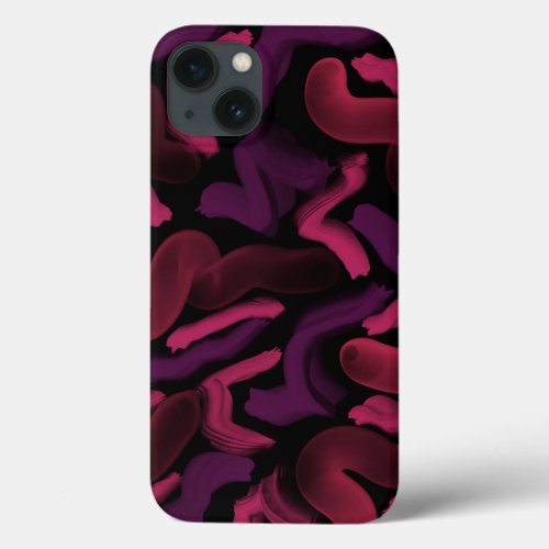 Squiggly Pinkies Abstract Pattern iPhone 13 Case