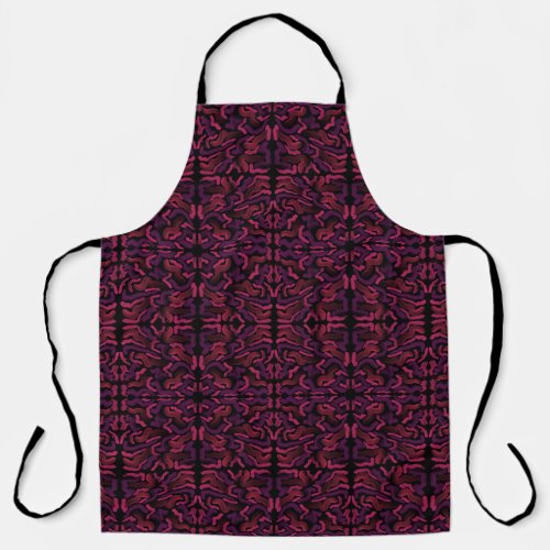 Squiggly Pinkies Abstract Pattern Design  Apron