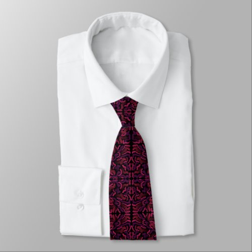 Squiggly Pinkies Abstract Pattern Design  Neck Tie
