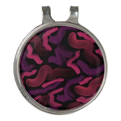 Squiggly Pinkies Abstract Pattern  Golf Hat Clip