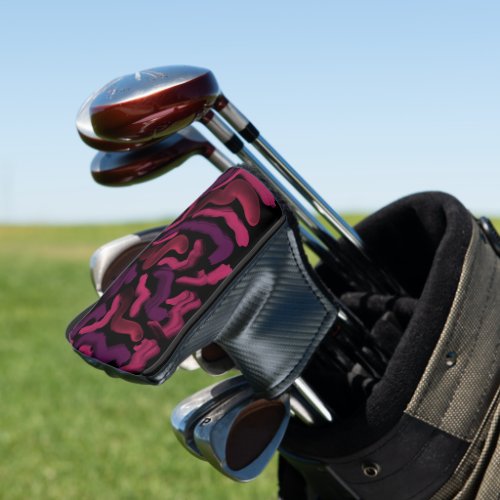 Squiggly Pinkies Abstract Pattern  Golf Head Cover