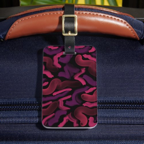 Squiggly Pinkies Abstract Pattern  Luggage Tag