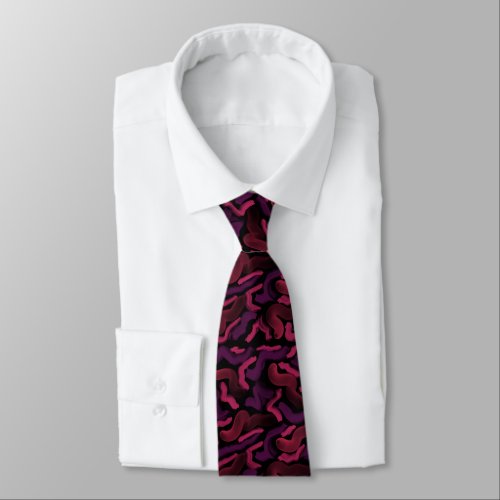 Squiggly Pinkies Abstract Pattern  Neck Tie