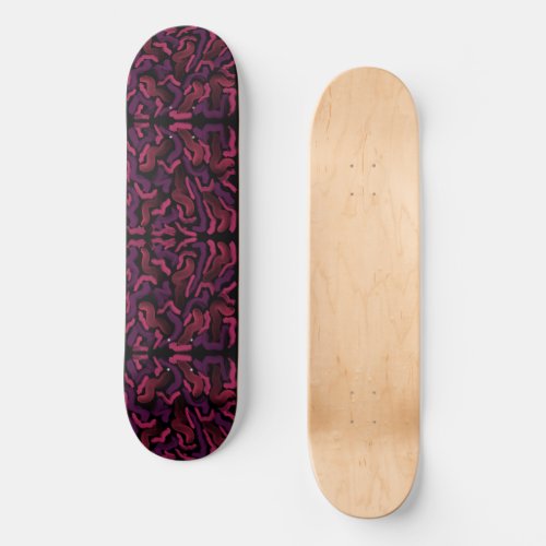 Squiggly Pinkies Abstract Pattern  Skateboard
