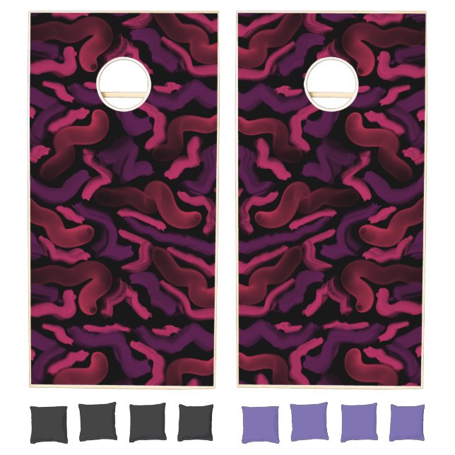 Squiggly Pinkies Diamond Pattern Cornhole Set (Set)