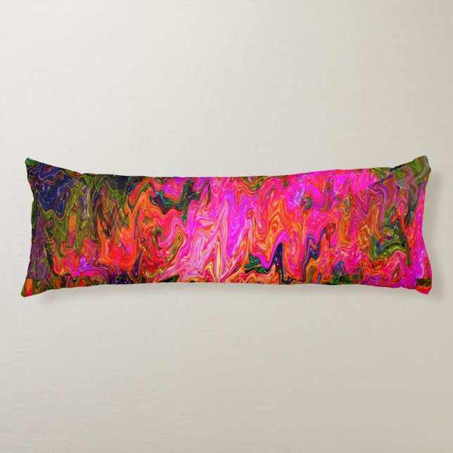 Squiggly psychedelic black light fun....... body pillow (Front)