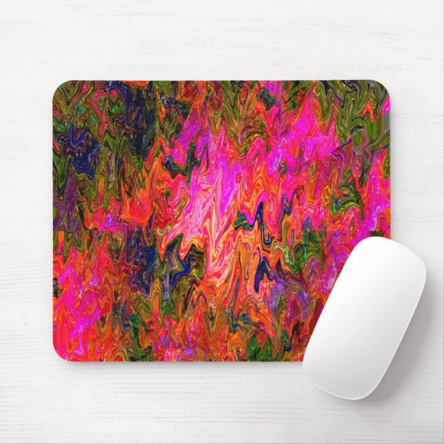 Squiggly psychedelic black light fun....... mouse pad (With Mouse)