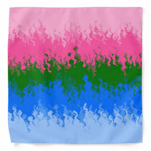 Squiggly Trippy Abstract Omniromantic Pride Flag Bandana