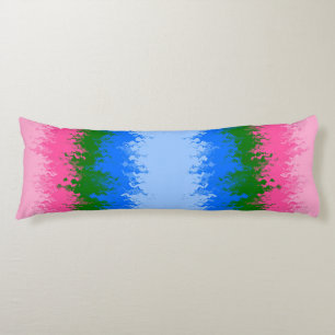 Squiggly Trippy Abstract Omniromantic Pride Flag Body Pillow