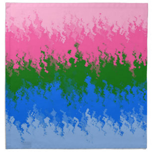 Squiggly Trippy Abstract Omniromantic Pride Flag Cloth Napkin