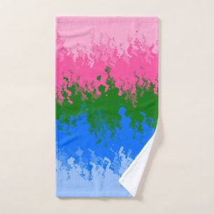 Squiggly Trippy Abstract Omniromantic Pride Flag Hand Towel