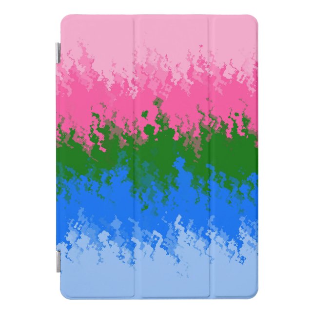 Squiggly Trippy Abstract Omniromantic Pride Flag iPad Pro Cover (Front)