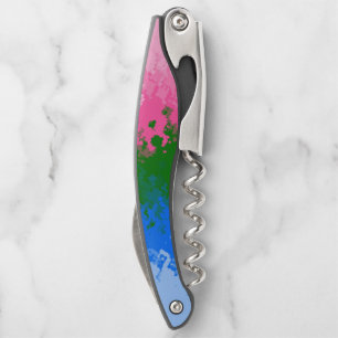 Squiggly Trippy Abstract Omniromantic Pride Flag Waiter's Corkscrew