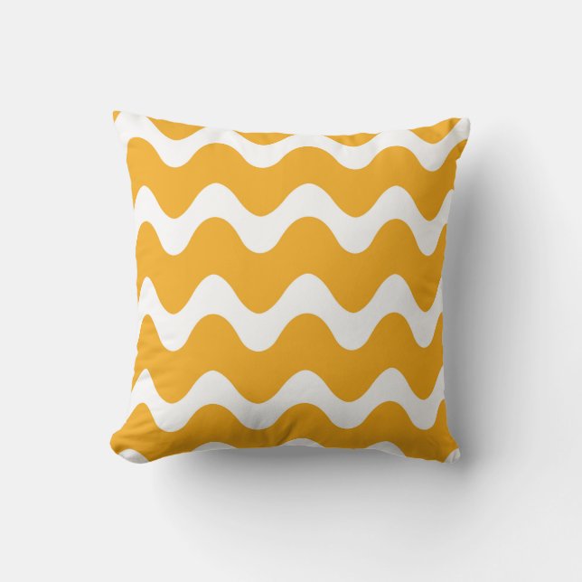 Squiggly Wiggly Throw Pillow (Front)