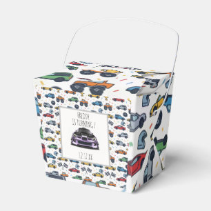 squint eye purple hand drawn art favor boxes