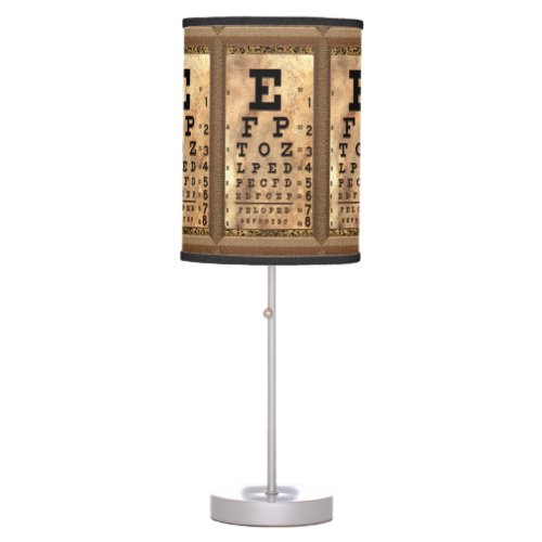 Squint Vintage Eye Chart Table Lamp