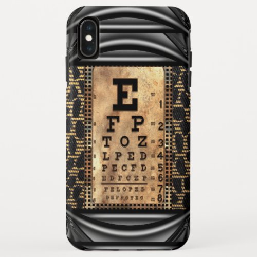 Squint Vintage IV Eye Chart Cool iPhone XS Max Case