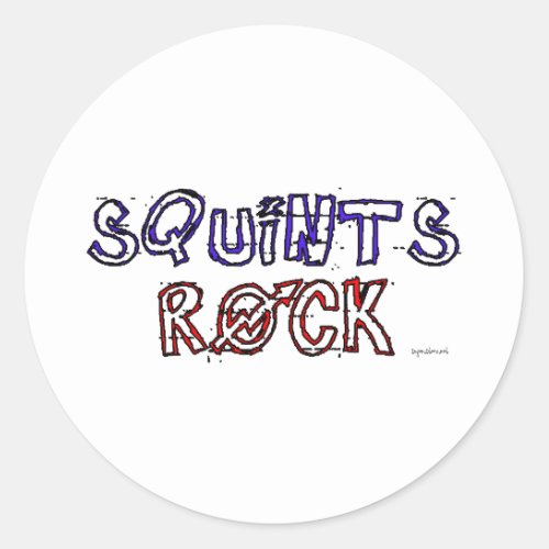 Squints Rock Classic Round Sticker