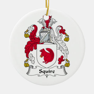 Squire Family Crest Ceramic Ornament