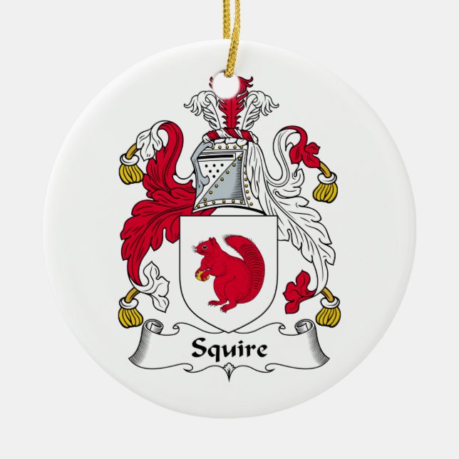 Squire Family Crest Ceramic Ornament (Front)