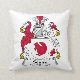 Squire Family Crest Throw Pillow