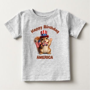 Squirrel (5m) Patriotic Kid T-Shirt