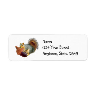 Squirrel Acorn Address Labels
