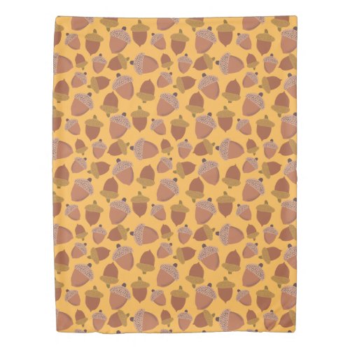 Squirrel and Acorns Fall Autumn Pattern Duvet Cover