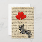 Squirrel and heart balloons (Front/Back)