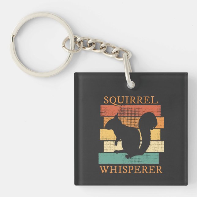 Squirrel Animal Forest Retro Keychain (Front)