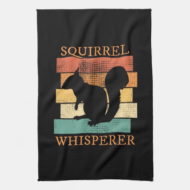 Squirrel Animal Forest Retro Kitchen Towel (Vertical)