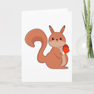 Squirrel as Boxer with Boxing gloves Card