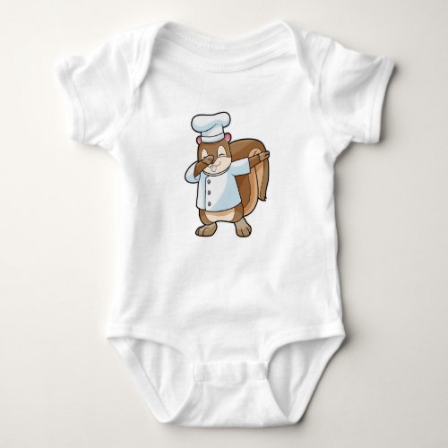 Squirrel as Cook with Cooking apron Baby Bodysuit