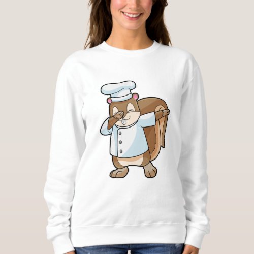 Squirrel as Cook with Cooking apron Sweatshirt