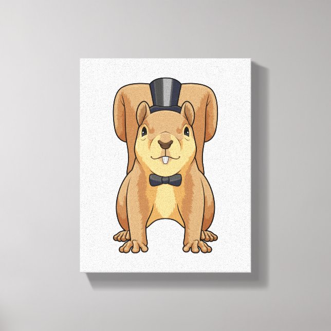 Squirrel as Groom with Suit Canvas Print (Front)