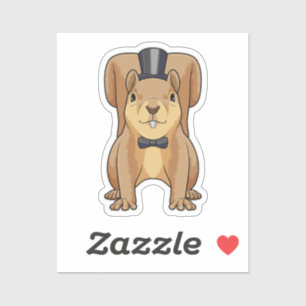 Squirrel as Groom with Suit Sticker