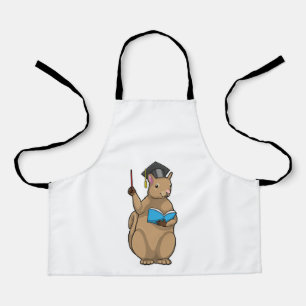 Squirrel as Teacher with Book Apron