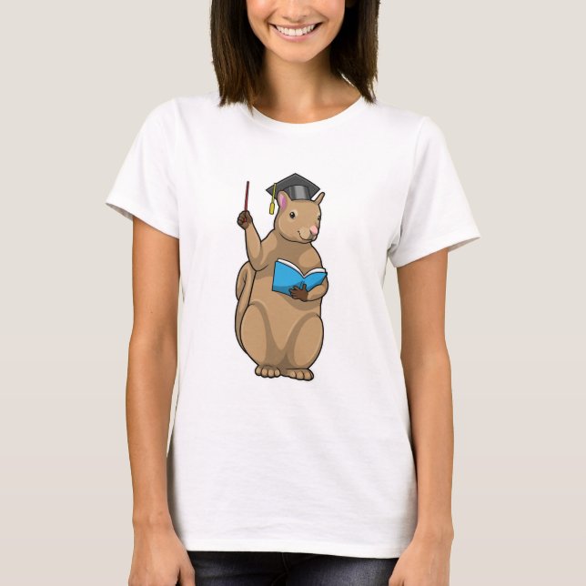 Squirrel as Teacher with Book T-Shirt (Front)