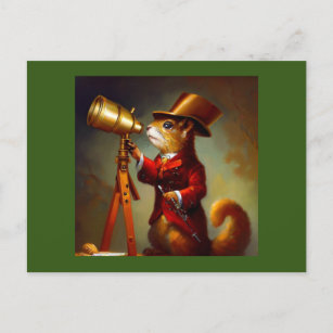 Squirrel Astronomer Postcard