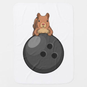 Squirrel at Bowling with Bowling ball Baby Blanket